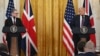 US President Donald Trump holds a press conference with British Prime Minister Keir Starmer in the East Room of the White House in Washington, DC, on February 27, 2025.